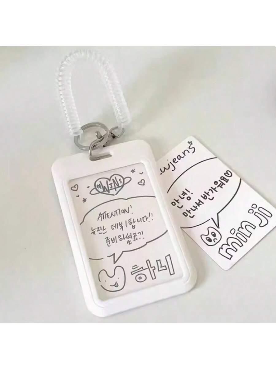 Llavero porta photocard blanco
