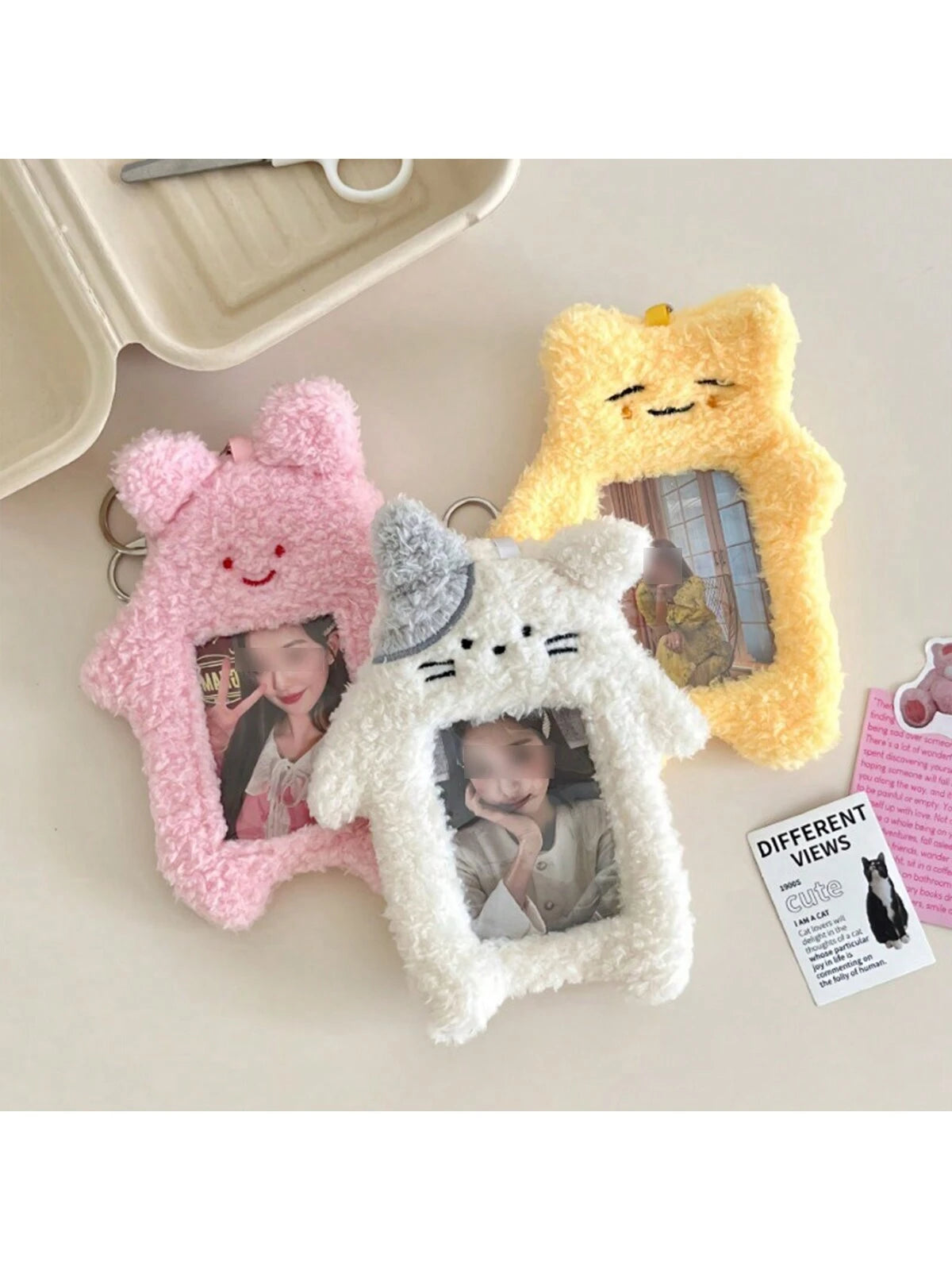 Llavero porta photocard de peluche