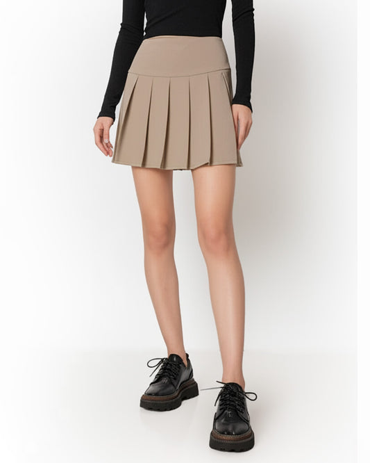 Falda Plisada Dagi Beige