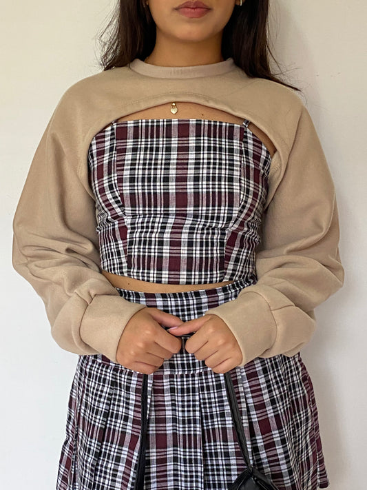 Crop Sweater / Sueter Crop Vanilla