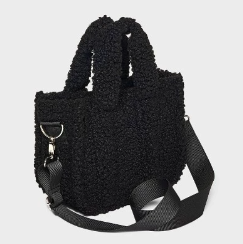 Bolso Cruzado Peluche De Polo Doble Asa