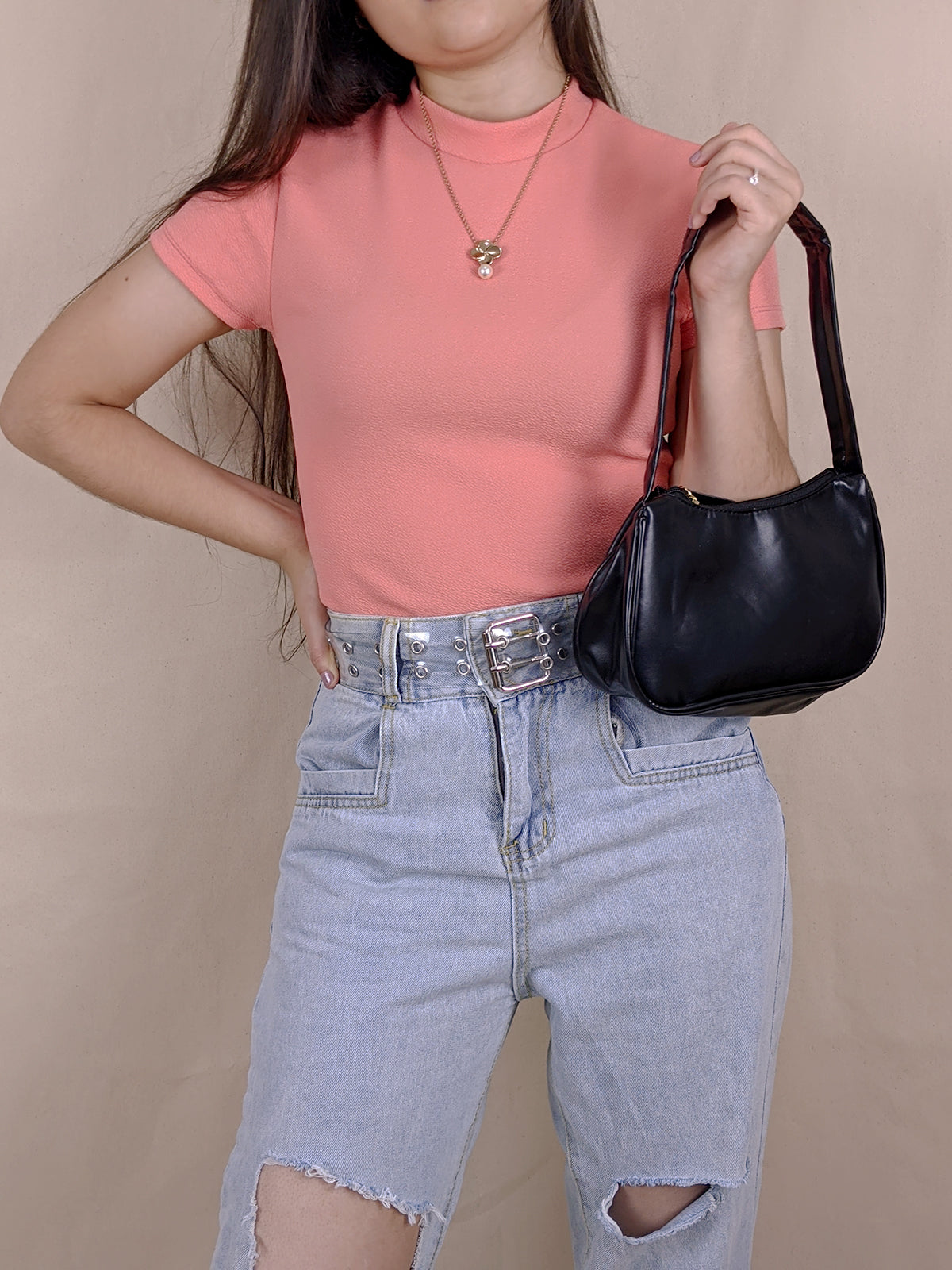 Top Cuello Alto Cherry