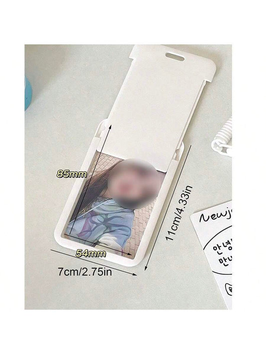 Llavero porta photocard blanco