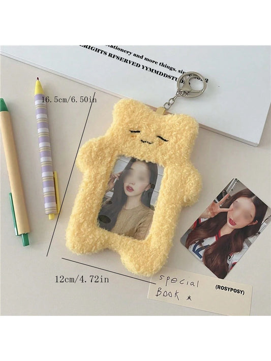Llavero porta photocard de peluche